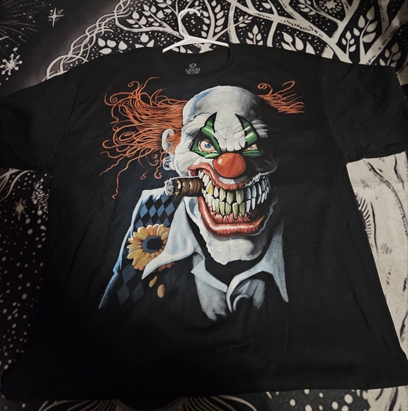 Liquid Blue Smoking Clown Tee - Picture 1 of 3